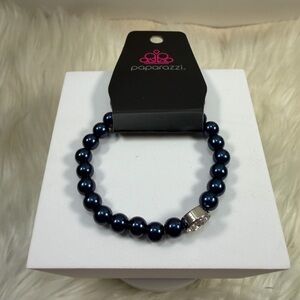 🩷5/$10🩷 Paparazzi Navy Pearl Stretch Bracelet - Elegant Navy Beaded Bracelet